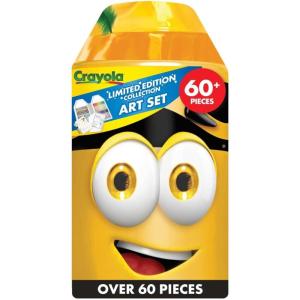 Crayola Coloring Set with Limited Edition Blue Art Case, Limited Edition Crayons, 50+ Pieces, Gifts for Kids(Yellow)