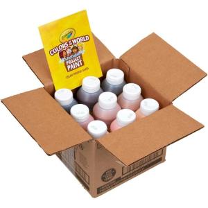 Crayola Colors Of The World Washable Paint – 8oz (9ct), Bulk Skin Tone Paint, Kids Arts & Crafts Supplies, For Teachers & Classrooms