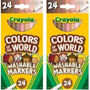 Crayola Colors of the World Markers 24 Count(24 Count (Pack of 2))