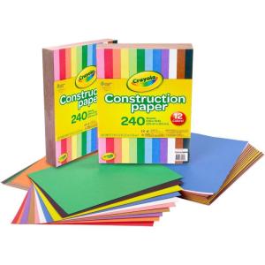 Crayola Construction Paper Bulk Pack (480 Sheets) – 10 Assorted Colors, 9×12, Classroom Arts & Crafts Supplies for Kids, Art Paper for School Projects(Construction Paper)
