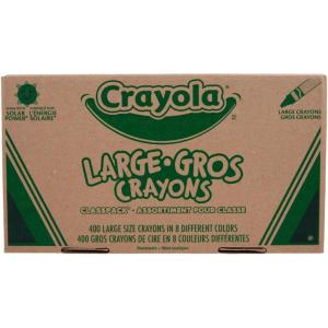 Crayola Crayon Classpack – 400ct (8 Colors), Large Crayons for Kids & Toddlers, Bulk School Supplies, Teacher Classroom Must Have for Preschool & Kindergarten