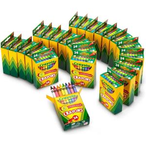 Crayola Crayons Bulk (24 Packs), Coloring Book Supplies, Presharpened Crayons for Kids, Stocking Stuffers, Preschool Classroom Supplies, Gifts, Ages 3+(576 Count (Pack of 1))