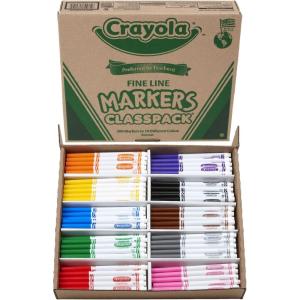 Crayola Fine Line Markers Classpack (200ct), Bulk Kids’ Markers For Preschool, Kindergarten, Elementary School Classrooms, Teacher Classroom Must Haves