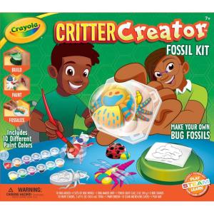 Crayola Metallic Clay Art Kit with Paints, Fossil Molds, Gift for Kids, Ages 7, 8, 9, 10
