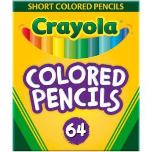 Crayola Mini Colored Pencils (Colors may vary), Coloring Supplies for Kids, 64 Count, Gift(64 Count (Pack of 1))