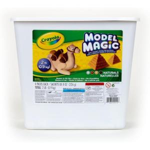 Crayola Model Magic Naturals, 4 Packs (8oz ea), Bulk Modeling Clay Alternative, Craft Supplies for Classrooms, 2 lb. Bucket