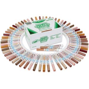 Crayola Multicultural Marker Classpack, Ultra Clean Washable Markers, Broad Line, 80 Count (588200), Assorted, 1-Pack