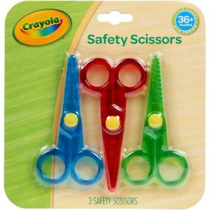 Crayola Toddler Safety Scissors (3pk), Blunt Tip Training Scissors for Preschool Learning Activities, Right & Left Handed, Toddler Arts & Crafts Essentials(Safety Scissors)