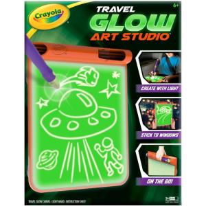 Crayola Travel Glow Art Studio, Glow in The Dark Toys, Kids Gifts for Girls and Boys, Ages 6, 7, 8, 9(Travel)