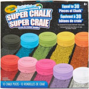 Crayola Washable Outdoor Sidewalk Chalk Collection (130ct), Bulk Anti-Roll Chalk Sticks for Kids, Outdoor Toys & Activities for Kids, Gifts, Ages 4, 5, 6(Super Chalk)