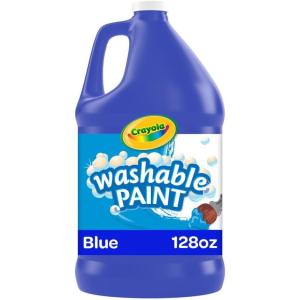 Crayola Washable Paint (1 Gallon), White Paint, Bulk Classroom Supplies for Teachers, Washable Paint for Kids, Nontoxic, 3+(Blue)