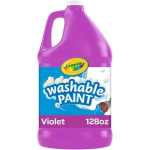Crayola Washable Paint (1 Gallon), White Paint, Bulk Classroom Supplies for Teachers, Washable Paint for Kids, Nontoxic, 3+(Violet)