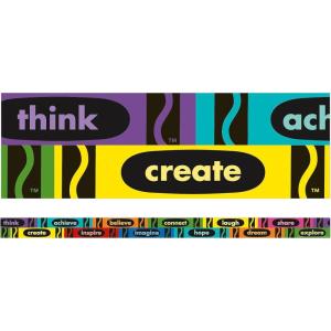 Eureka Crayola Colors of Kindness Decorative Classroom and Bulletin Board Trim for Teachers, 2.25″ Wide, 12 Strips for 37 Total Feet(OSFA)