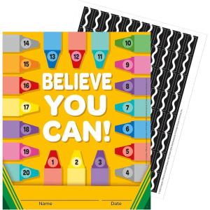 Eureka Crayola Mini Student Sticker Reward Charts for School or Home, 5″ x 6″, 36 Charts and Over 700 Stickers(OS)