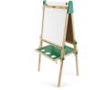 Crayola Wooden Art Easel for Kids, 2-in-1 Dry Erase Board & Chalkboard, Gifts for Toddlers, Ages 3, 4, 5(Wooden Easel)