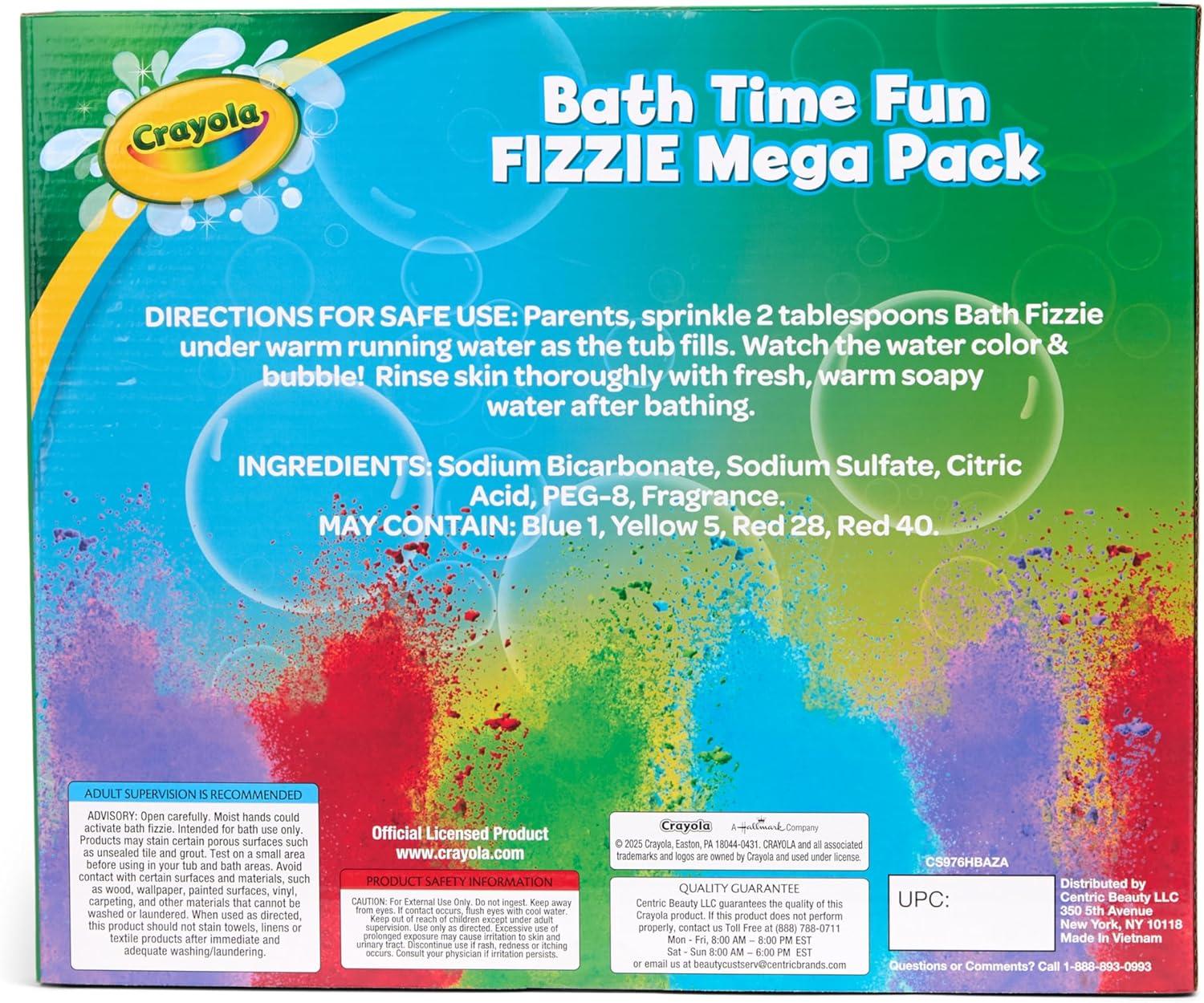 imageCrayola Bath Fizzies 16 Deluxe Pack Refreshing Scented Colorful Bath Fizzers for Boys Girls amp Tweens 16 Total Fizzies in 4 Assorted Scents amp Colors