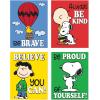 Eureka Crayola Colors of Kindness Mini Classroom Poster Set for Teachers, 11″ x 14″, 8 Pieces(Peanuts)
