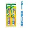 GUM Crayola Marker Children’s Toothbrush, Soft Bristled Kids’ Toothbrush Set Age 3+, Suction Cup Base, 3 Count(3 Count)