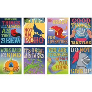 Eureka Crayola Colors of Kindness Mini Classroom Poster Set for Teachers, 11″ x 14″, 8 Pieces(Once Upon a Dream)