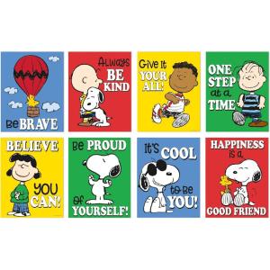 Eureka Crayola Colors of Kindness Mini Classroom Poster Set for Teachers, 11″ x 14″, 8 Pieces(Peanuts)