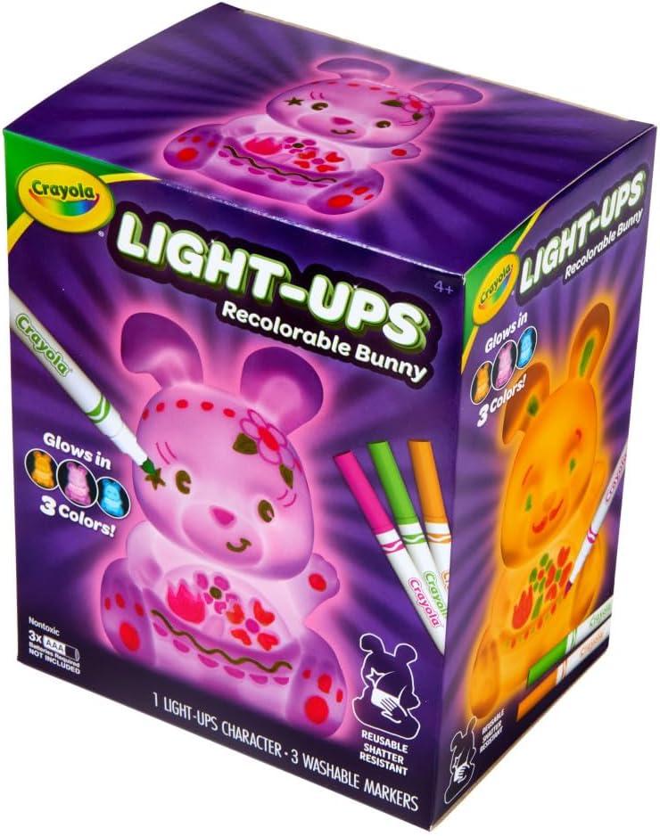 imageCrayola LightUps Chick Recolorable Light Up Chicken Easter Craft Decoration Easter Egg Toy for Kids Basket Stuffer for Kids Ages 4Bunny