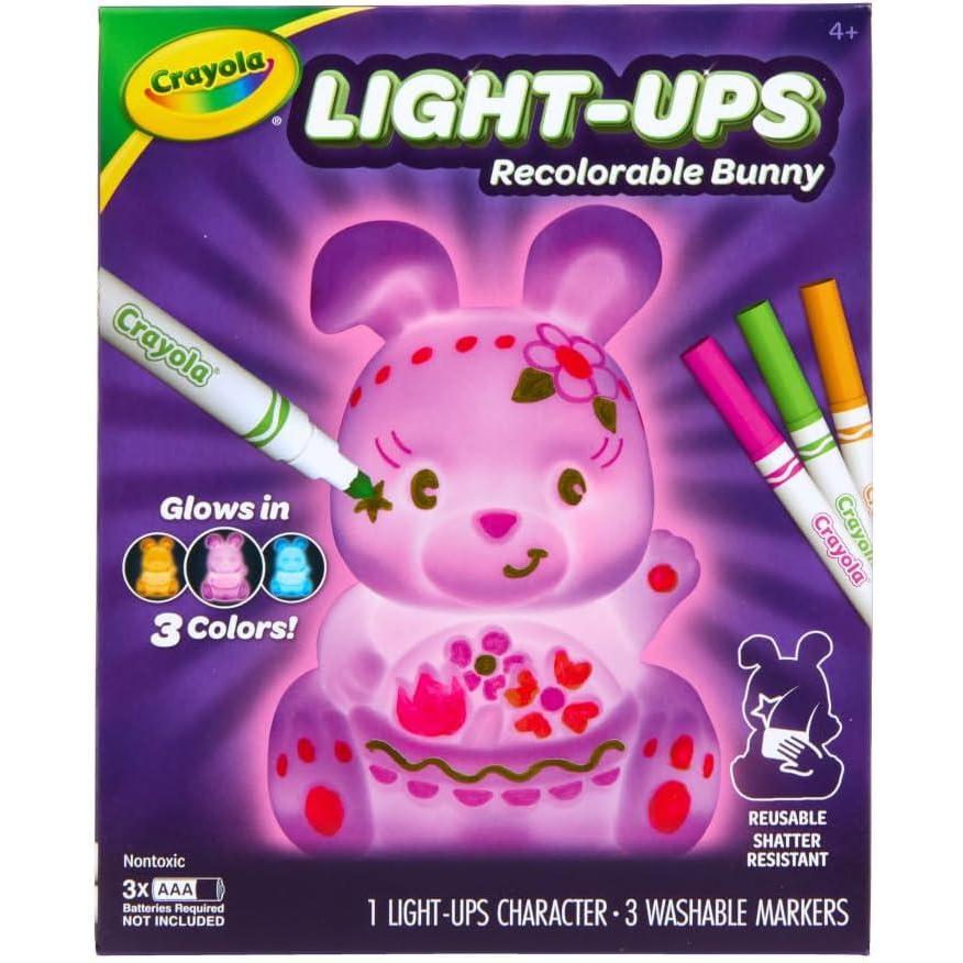 imageCrayola LightUps Chick Recolorable Light Up Chicken Easter Craft Decoration Easter Egg Toy for Kids Basket Stuffer for Kids Ages 4Bunny