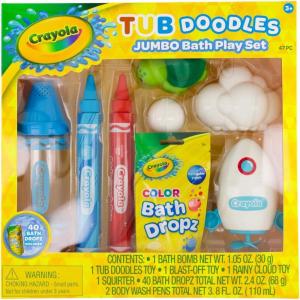 Crayola Bath Tub Doodles Jumbo Bath Time Play Set, Small