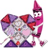 CreateOn Crayola Doodle Valentine Magnetic Tiles, Building Set for Kids, Magnetic Building Toys for Kids, STEM Travel Toys for Boys and Girls Ages 3+, 14-Piece Set (Doodle Valentine)