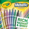 Crayola Metallic Markers, Art Supplies, 8 Count, Colors May Vary(8 Count (Pack of 1))