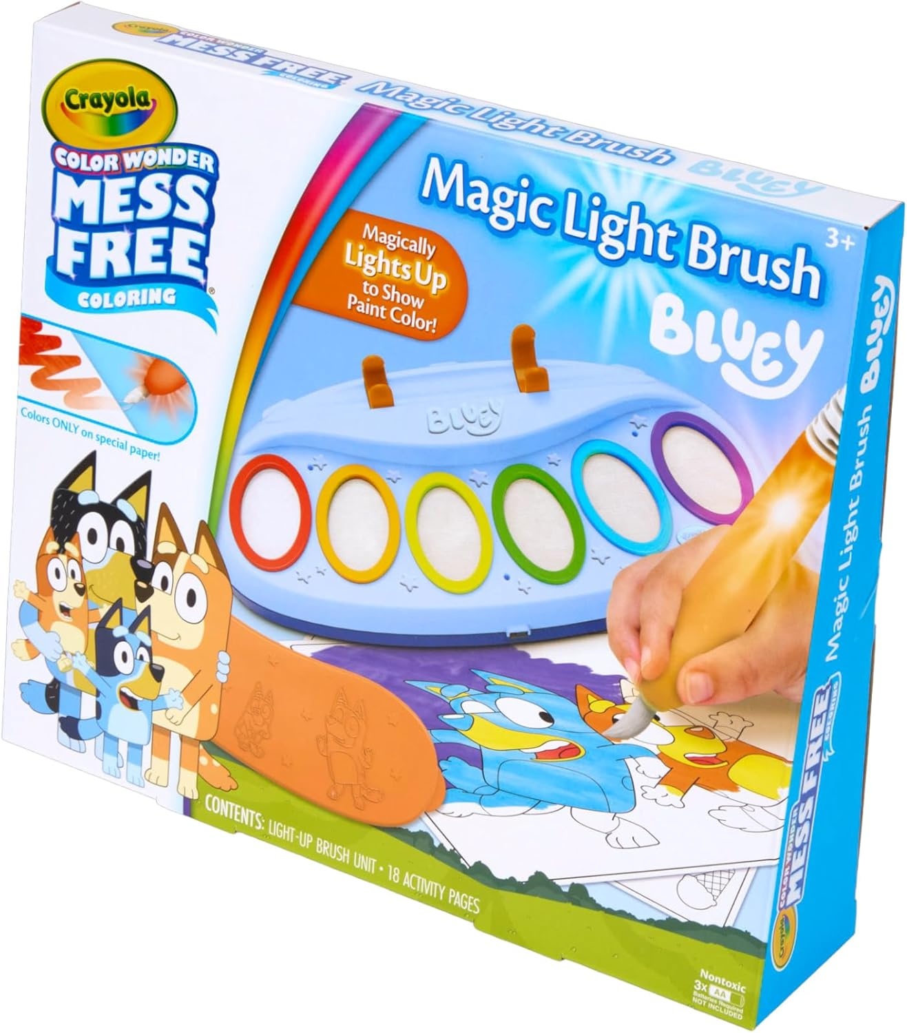 image:imageCrayola PAW Patrol Color Wonder Magic Light Brush Mess Free Painting Kit for Kids with Lightup Brush Gift for Toddlers Preschool Art Activities Ages 3Bluey Magic Light Brush