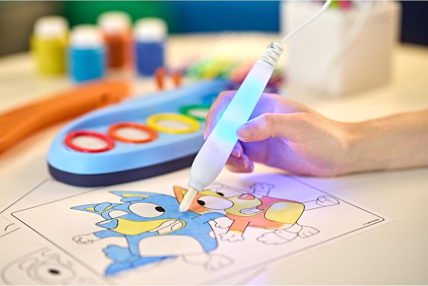 image:imageCrayola PAW Patrol Color Wonder Magic Light Brush Mess Free Painting Kit for Kids with Lightup Brush Gift for Toddlers Preschool Art Activities Ages 3Bluey Magic Light Brush