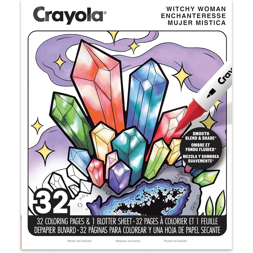 image:imageCrayola DualTip Alcohol Marker Set for Adults 120ct Bulk Adult Coloring Book Markers for Blending Shading amp Layering Fine amp Brush Tips Amazon ExclusiveWitchy Woman