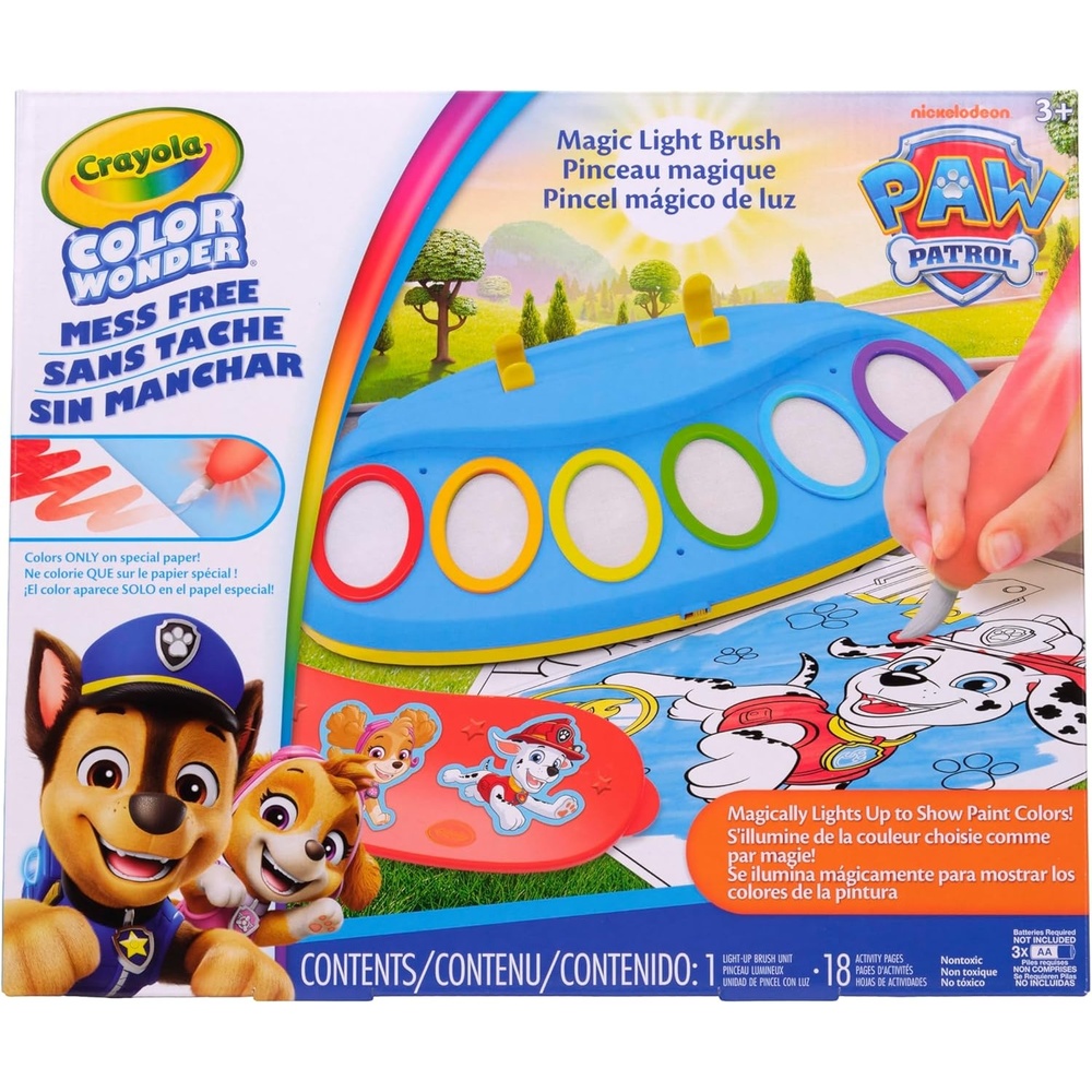 image:imageCrayola PAW Patrol Color Wonder Magic Light Brush Mess Free Painting Kit for Kids with Lightup Brush Gift for Toddlers Preschool Art Activities Ages 3Paw Patrol