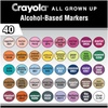 Crayola Dual-Tip Alcohol Marker Set for Adults (120ct), Bulk Adult Coloring Book Markers for Blending, Shading & Layering, Fine & Brush Tips [Amazon Exclusive](Mixed)