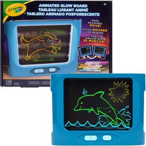 Crayola Animated Glow Board, DualScreen LED Drawing Board with Light Animation, Light Up Tracing Projector, Gift for Kids, Toys for Boys & Girls, Ages 6+(Animated)
