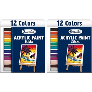 Crayola Bullet Tip Acrylic Paint Markers (10ct), Adult Coloring Marker Set, Coloring Book Art Supplies, For Drawing, Journaling & Construction Paper Crafts(12 Count (Pack of 2))
