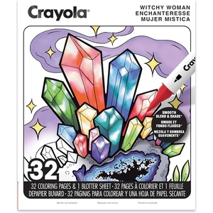 Crayola Dual-Tip Alcohol Marker Set for Adults (120ct), Bulk Adult Coloring Book Markers for Blending, Shading & Layering, Fine & Brush Tips [Amazon Exclusive](Witchy Woman)