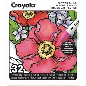 Crayola Dual-Tip Alcohol Marker Set for Adults (120ct), Bulk Adult Coloring Book Markers for Blending, Shading & Layering, Fine & Brush Tips [Amazon Exclusive](Flower Child)