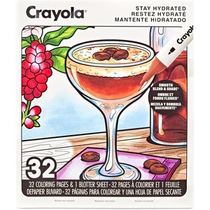 Crayola Dual-Tip Alcohol Marker Set for Adults (120ct), Bulk Adult Coloring Book Markers for Blending, Shading & Layering, Fine & Brush Tips [Amazon Exclusive](Stay Hydrated)