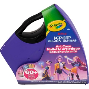 Crayola Kpop Demon Hunters Art Case (40+pcs), Coloring & Sticker Craft Kit, Gift for Kids & Teens, Travel Activity Set, Ages 8+