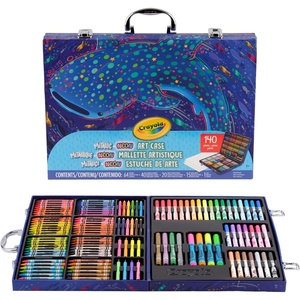 Crayola Art Kit with Neon & Metallic Art Supplies, Includes Crayons, Markers & Colored Pencils, Craft Activity, Gift for Kids, Ages 5, 6, 7, 8